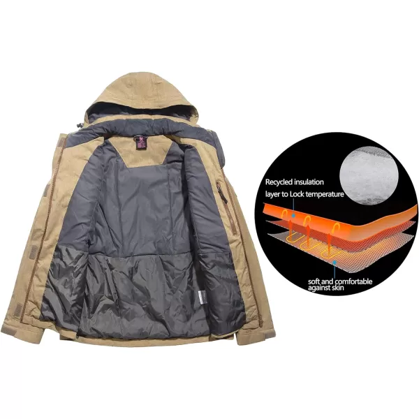 Little Donkey Andy Women's Waterproof Ski Snowboarding Jacket Windproof Warm Coat with Detachable Hood