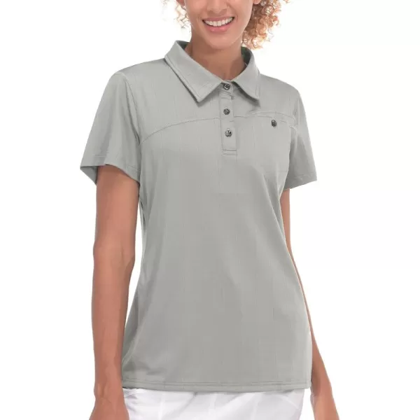 Little Donkey Andy Women's Ultra Stretch Quick Dry Lightweight Golf Polo Shirts Moisture Wicking Top UPF50+ Tennis Sports