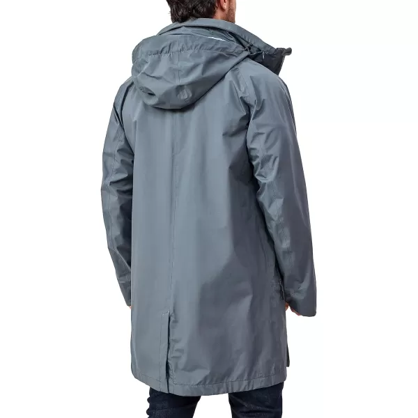 Little Donkey Andy Men's Waterproof Rain Jacket Outdoor Lightweight Mountain Windbreaker Long Coat for Hiking,Golf,Travel