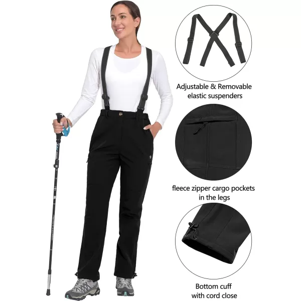Little Donkey Andy Womens Insulated Ski Bibs Snow Pants Water Resistant Snowboard Softshell Pants with Suspenders