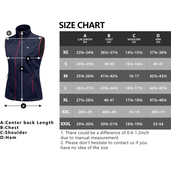 Little Donkey Andy Women's Lightweight Softshell Vest, Windproof Sleeveless Jacket for Running Hiking Travel