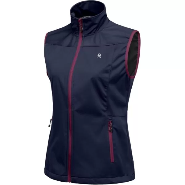 Little Donkey Andy Women's Lightweight Softshell Vest, Windproof Sleeveless Jacket for Running Hiking Travel