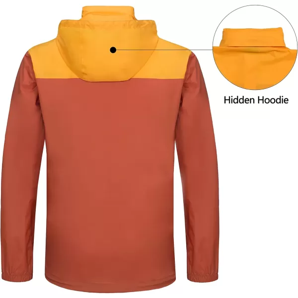Little Donkey Andy Mens Packable Waterproof Ultralight Rain Jacket Lightweight Hooded Raincoat Hiking Travel