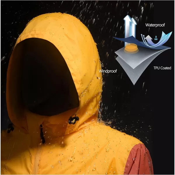 Little Donkey Andy Mens Packable Waterproof Ultralight Rain Jacket Lightweight Hooded Raincoat Hiking Travel