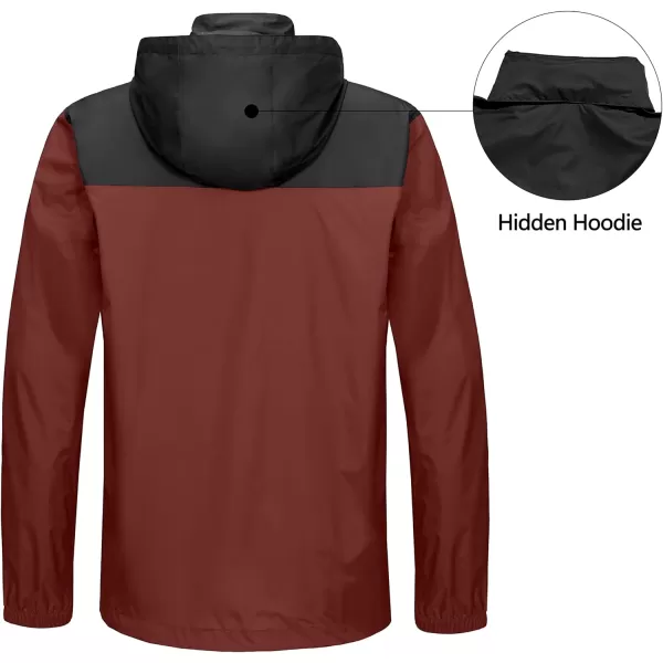 Little Donkey Andy Mens Packable Waterproof Ultralight Rain Jacket Lightweight Hooded Raincoat Hiking Travel
