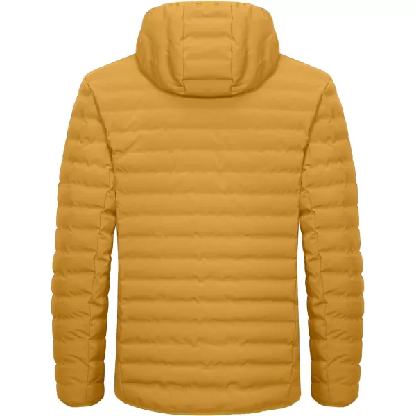 Little Donkey Andy Men's Warm Waterproof Puffer Jacket Hooded Windproof Winter Coat with Recycled Insulation