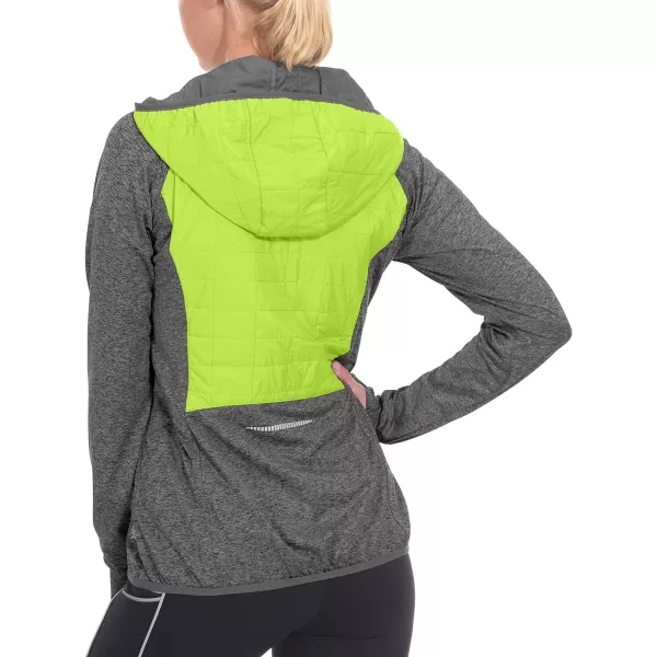Little Donkey Andy Women's Lightweight Thermal Running Jacket Hybrid Quilted Full Zip Golf Jacket with Hood