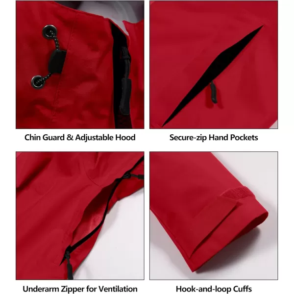 Little Donkey Andy Women’s Waterproof Rain Jacket Outdoor Windbreaker Rain Shell for Hiking, Travel