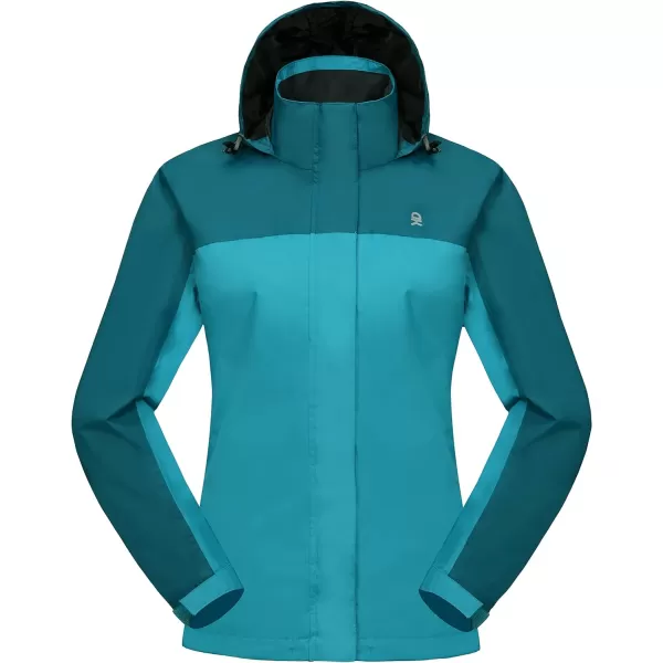 Little Donkey Andy Women’s Waterproof Rain Jacket Outdoor Windbreaker Rain Shell for Hiking, Travel