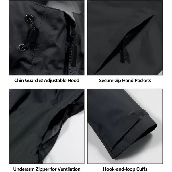 Little Donkey Andy Women’s Waterproof Rain Jacket Outdoor Windbreaker Rain Shell for Hiking, Travel