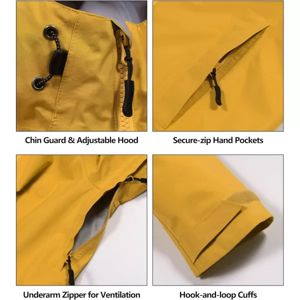Little Donkey Andy Women’s Waterproof Rain Jacket Outdoor Windbreaker Rain Shell for Hiking, Travel