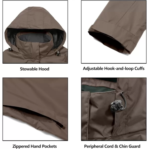 Little Donkey Andy Women’s Waterproof Rain Jacket Outdoor Windbreaker Rain Shell for Hiking, Travel