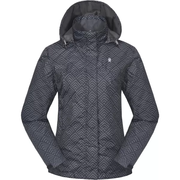 Little Donkey Andy Women’s Waterproof Rain Jacket Outdoor Windbreaker Rain Shell for Hiking, Travel