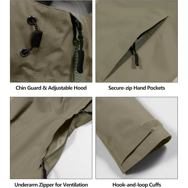 Little Donkey Andy Women’s Waterproof Rain Jacket Outdoor Windbreaker Rain Shell for Hiking, Travel