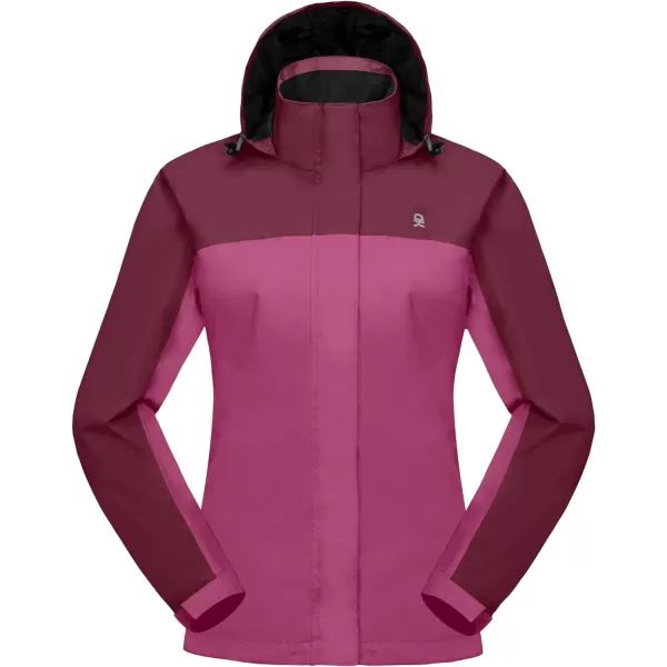 Little Donkey Andy Women’s Waterproof Rain Jacket Outdoor Windbreaker Rain Shell for Hiking, Travel