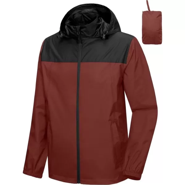 Little Donkey Andy Mens Packable Waterproof Ultralight Rain Jacket Lightweight Hooded Raincoat Hiking Travel