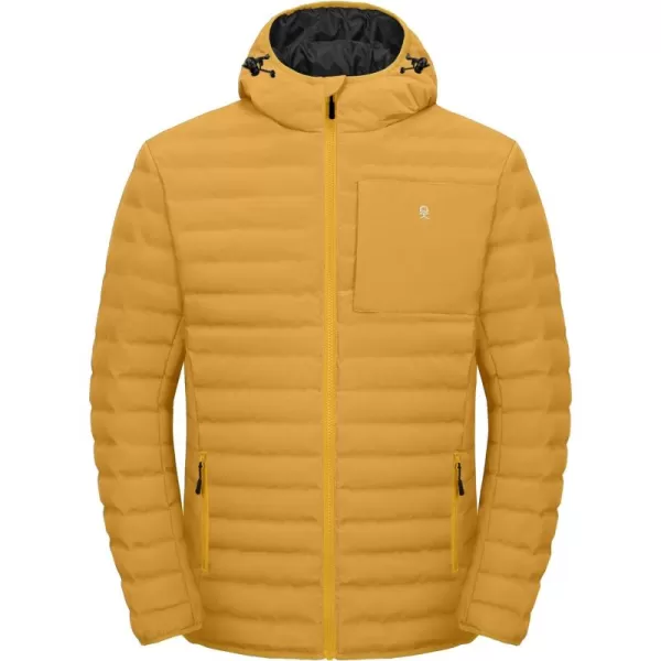 Little Donkey Andy Men's Warm Waterproof Puffer Jacket Hooded Windproof Winter Coat with Recycled Insulation