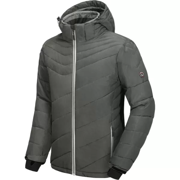 Little Donkey Andy Men's Warm Windproof Ski Insulated Jacket Water Repellent Winter Snowboarding Snow Coat
