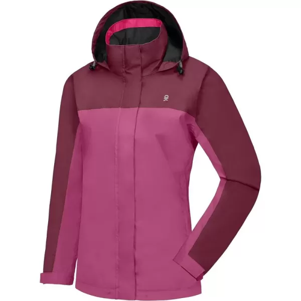 Little Donkey Andy Women’s Waterproof Rain Jacket Outdoor Windbreaker Rain Shell for Hiking, Travel
