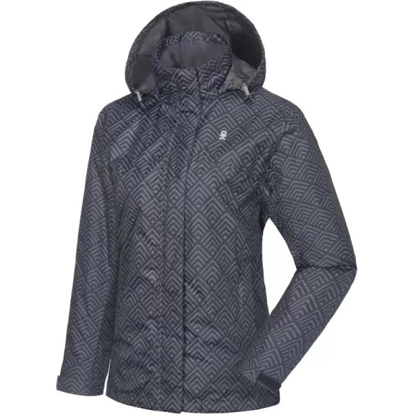 Little Donkey Andy Women’s Waterproof Rain Jacket Outdoor Windbreaker Rain Shell for Hiking, Travel
