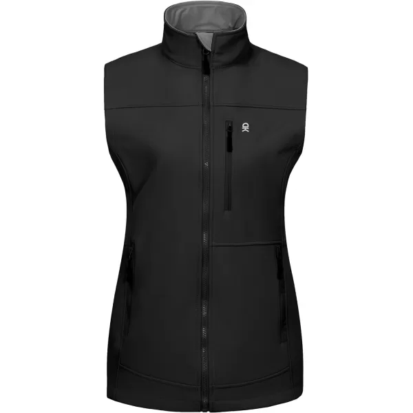 Little Donkey Andy Lightweight Softshell Vest Women Outerwear with Fleece Lined Sleeveless Casual Windbreaker Jacket