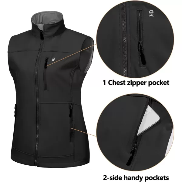 Little Donkey Andy Lightweight Softshell Vest Women Outerwear with Fleece Lined Sleeveless Casual Windbreaker Jacket
