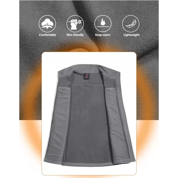 Little Donkey Andy Lightweight Softshell Vest Women Outerwear with Fleece Lined Sleeveless Casual Windbreaker Jacket