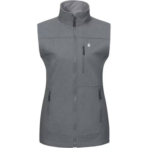 Little Donkey Andy Lightweight Softshell Vest Women Outerwear with Fleece Lined Sleeveless Casual Windbreaker Jacket
