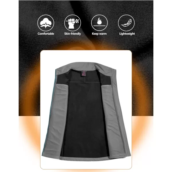 Little Donkey Andy Lightweight Softshell Vest Women Outerwear with Fleece Lined Sleeveless Casual Windbreaker Jacket