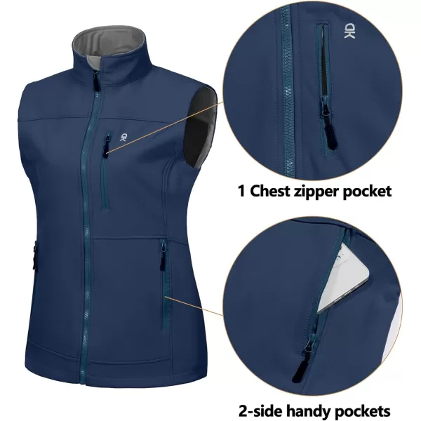 Little Donkey Andy Lightweight Softshell Vest Women Outerwear with Fleece Lined Sleeveless Casual Windbreaker Jacket