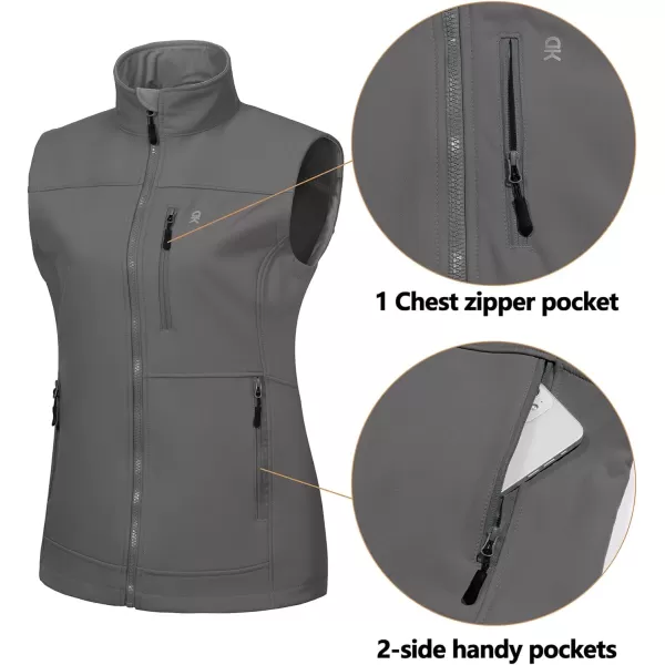 Little Donkey Andy Lightweight Softshell Vest Women Outerwear with Fleece Lined Sleeveless Casual Windbreaker Jacket