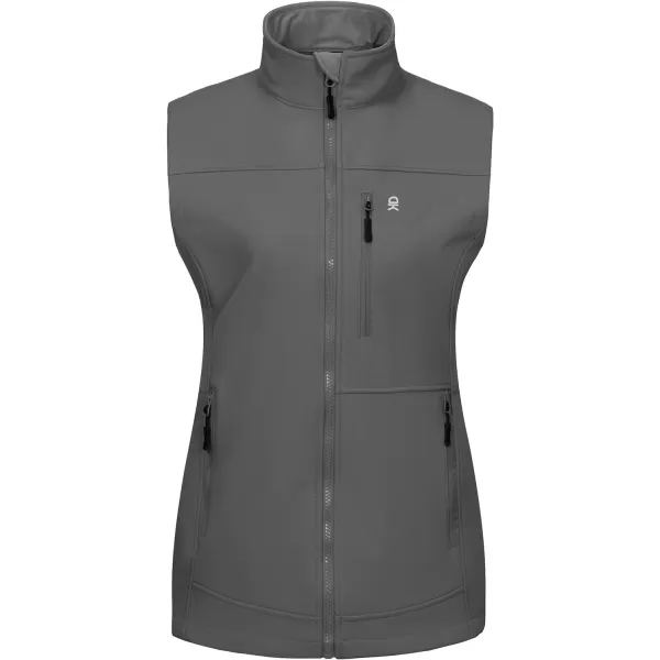 Little Donkey Andy Lightweight Softshell Vest Women Outerwear with Fleece Lined Sleeveless Casual Windbreaker Jacket