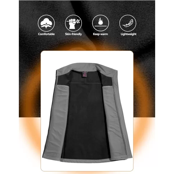 Little Donkey Andy Lightweight Softshell Vest Women Outerwear with Fleece Lined Sleeveless Casual Windbreaker Jacket
