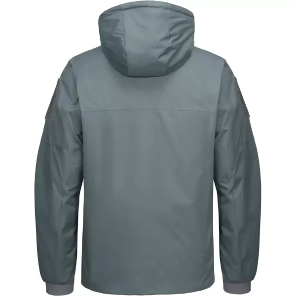 Little Donkey Andy Men's Hooded Winter Lightweight Coat Water-resistant Warm Quilted Jacket with Recycled Insulation