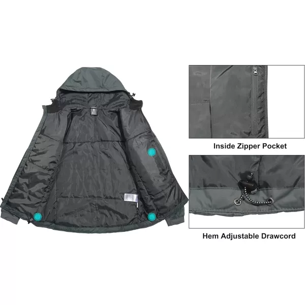 Little Donkey Andy Men's Hooded Winter Lightweight Coat Water-resistant Warm Quilted Jacket with Recycled Insulation