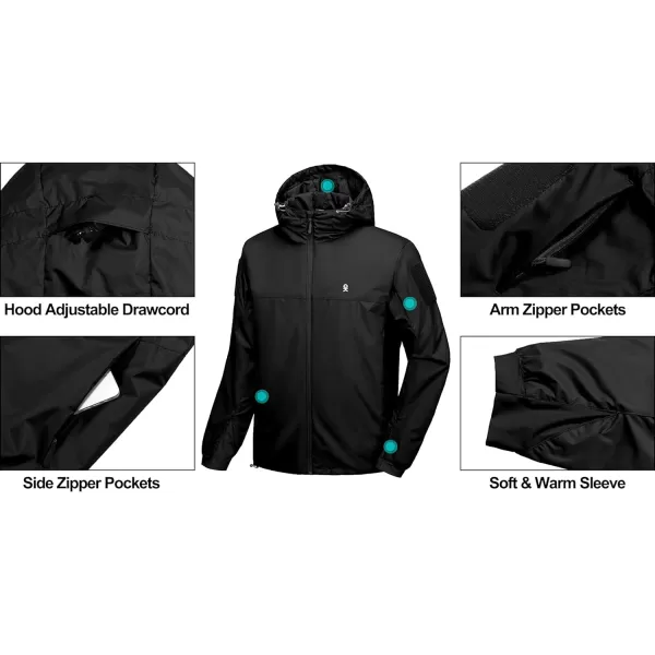 Little Donkey Andy Men's Hooded Winter Lightweight Coat Water-resistant Warm Quilted Jacket with Recycled Insulation