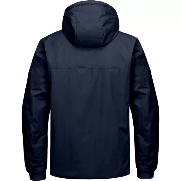 Little Donkey Andy Men's Hooded Winter Lightweight Coat Water-resistant Warm Quilted Jacket with Recycled Insulation