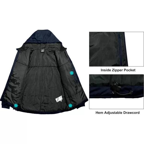 Little Donkey Andy Men's Hooded Winter Lightweight Coat Water-resistant Warm Quilted Jacket with Recycled Insulation