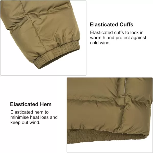 Little Donkey Andy Men's Puffer Jacket Lightweight Warm Winter Coat With 4 Pockets Full Zip Windproof Insulated Hooded Jacket
