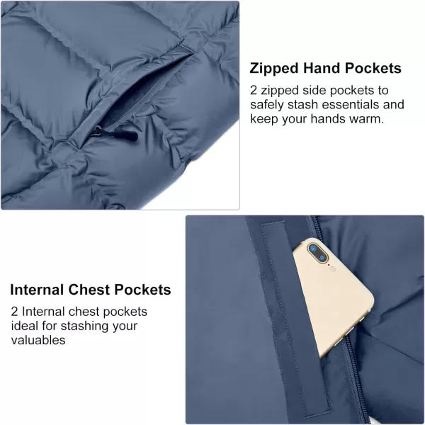 Little Donkey Andy Men's Puffer Jacket Lightweight Warm Winter Coat With 4 Pockets Full Zip Windproof Insulated Hooded Jacket