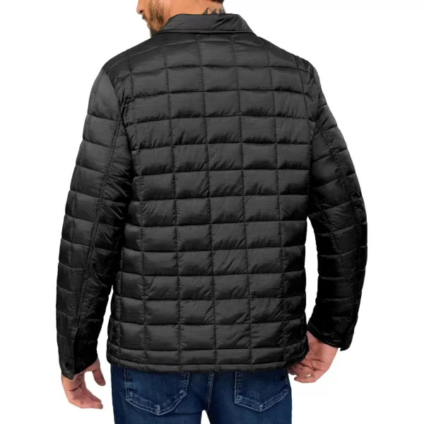 Little Donkey Andy Men's Puffer Jacket Lightweight Warm Winter Coat With 4 Pockets Full Zip Windproof Insulated Hooded Jacket