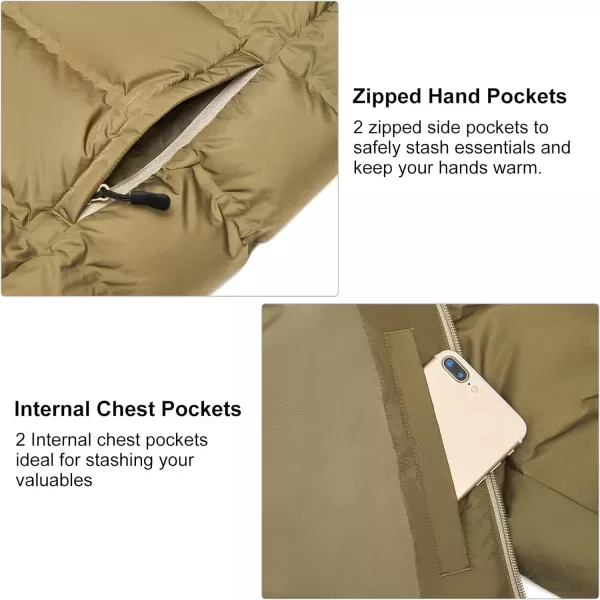 Little Donkey Andy Men's Puffer Jacket Lightweight Warm Winter Coat With 4 Pockets Full Zip Windproof Insulated Hooded Jacket