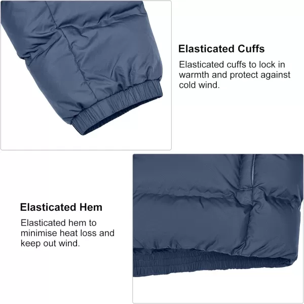 Little Donkey Andy Men's Puffer Jacket Lightweight Warm Winter Coat With 4 Pockets Full Zip Windproof Insulated Hooded Jacket