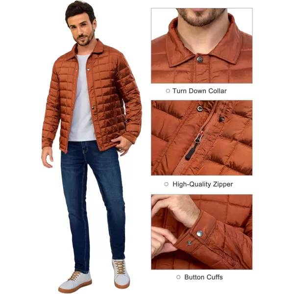 Little Donkey Andy Men's Puffer Jacket Lightweight Warm Winter Coat With 4 Pockets Full Zip Windproof Insulated Hooded Jacket