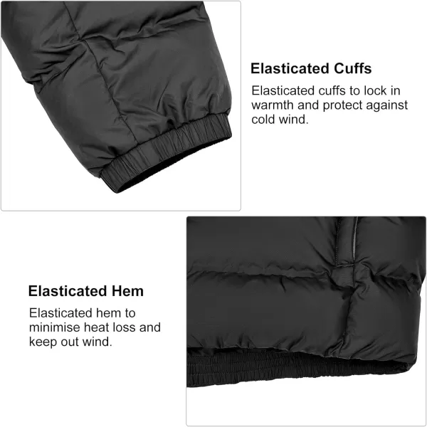 Little Donkey Andy Men's Puffer Jacket Lightweight Warm Winter Coat With 4 Pockets Full Zip Windproof Insulated Hooded Jacket