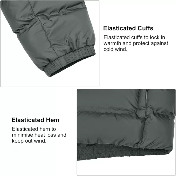 Little Donkey Andy Men's Puffer Jacket Lightweight Warm Winter Coat With 4 Pockets Full Zip Windproof Insulated Hooded Jacket