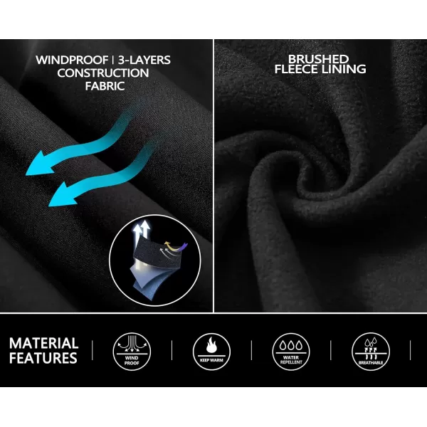 Little Donkey Andy Men’s Softshell Jacket with Removable Hood, Fleece Lined and Water Repellent
