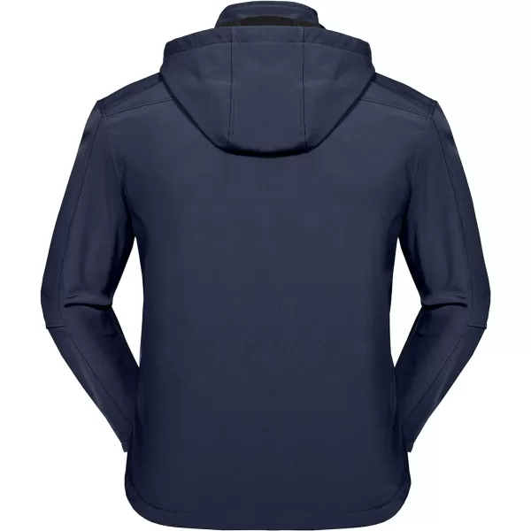 Little Donkey Andy Men’s Softshell Jacket with Removable Hood, Fleece Lined and Water Repellent