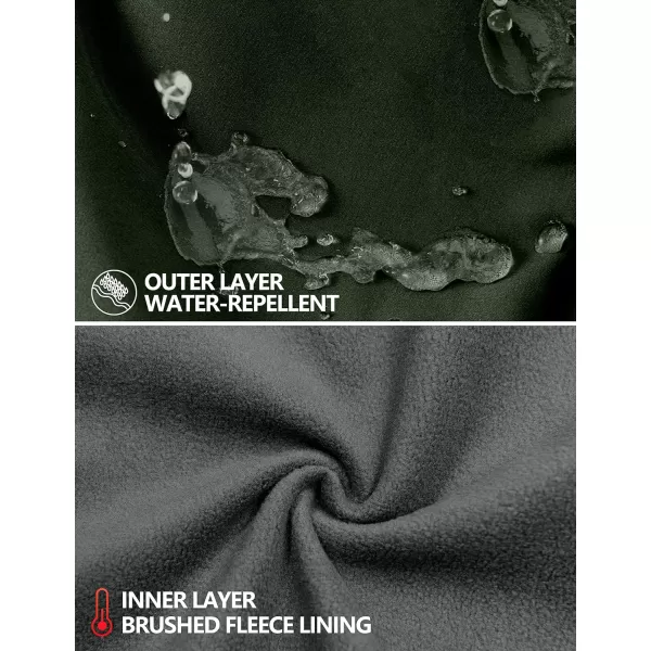 Little Donkey Andy Men’s Softshell Jacket with Removable Hood, Fleece Lined and Water Repellent