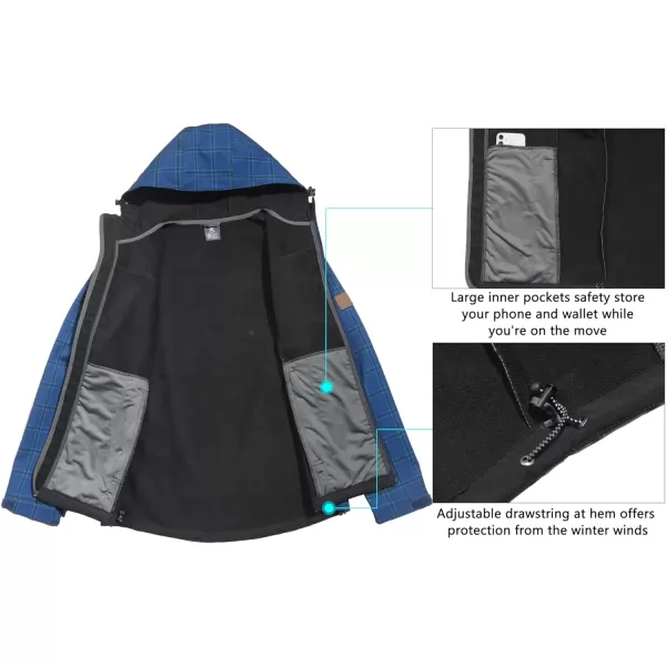 Little Donkey Andy Men’s Softshell Jacket with Removable Hood, Fleece Lined and Water Repellent